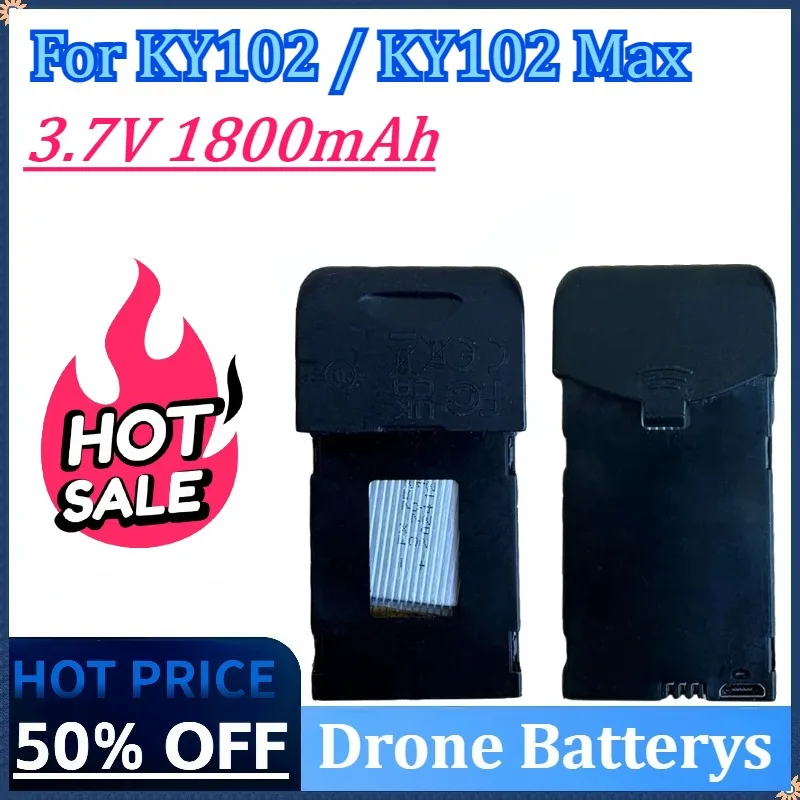 

Upgraded 3.7V 1800mAh Drone Battery for KY102 Max RC Plane Replacement Battery Accessory Parts High Quality Rechargeable Battery