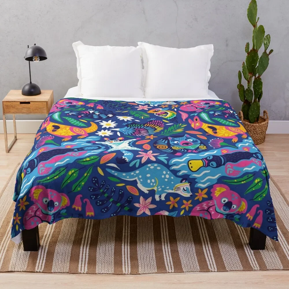 

Decorative Australian animals Throw Blanket Travel Luxury Furrys Decoratives Blankets