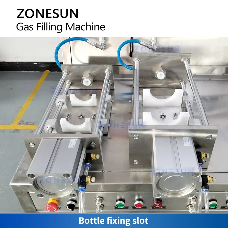 Zonesun CO2 Cilindro Máquina de embalagem de nitrogênio Soda Jice Maker Equipamento Máquina de enchimento Máquina de recarga de gás CO2 ZS-FCO2