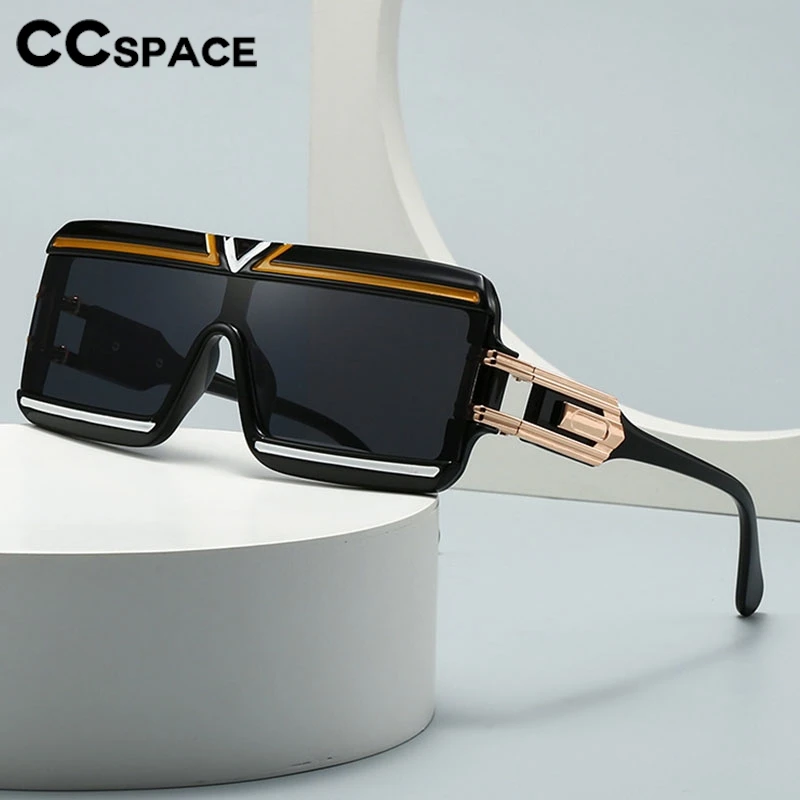 Luxury Oversized Rectangle Sunglasses Retro One-piece Sports Riding Goggle Outdoors Sunscreen UV Protection Suneyeglass #302554