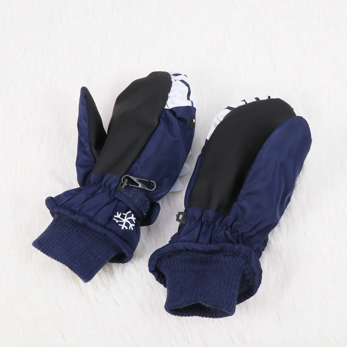 

1 Pair Navy Kids Ski Gloves Waterproof Winter Mittens For Outdoor Mountain Climbing Running Cycling Warm Hand Protection