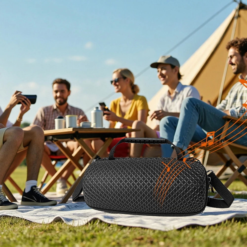 Torba do przechowywania głośnika Bluetooth JBL Charge 6, twardy futerał podróżny z pianki EVA z paskiem na ramię i podwójnymi zamkami błyskawicznymi. — zdjęcie produktu 5