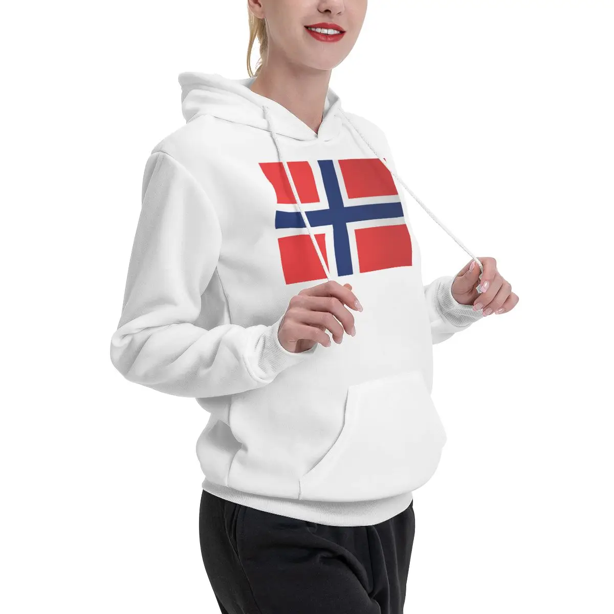 Sweat-shirt à capuche pour Couple, drapeau de la norvège, pour hommes et femmes, pull décontracté, mode, manches longues, automne hiver