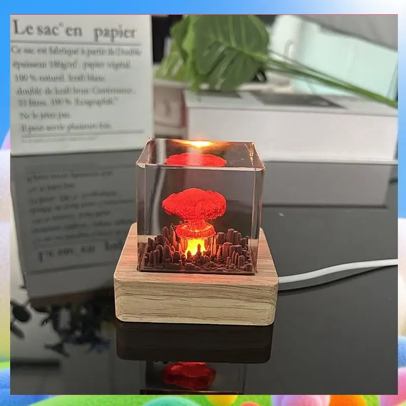 

1 PCS Mushroom Cloud Nuclear Explosion Lamp Atomic Model Atmosphere Lamp Decoration Creative Gifts For Kids-AA25