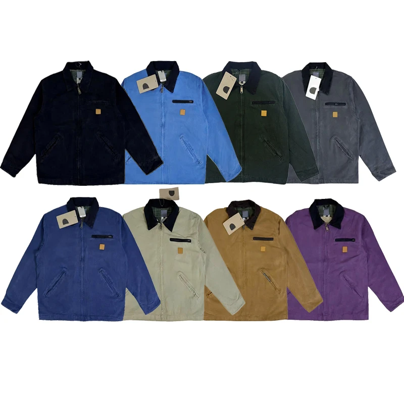 

Мужская повседневная универсальная винтажная куртка J97 Detroit Heavyweight из смесового полиэстера и хлопка, износостойкая