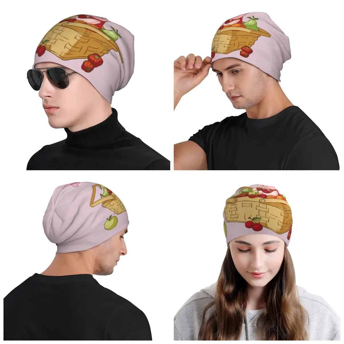 مخصص لطيف خنزير صغير Skullies Beanies قبعات الرجال النساء للجنسين الشارع شتاء دافئ الحياكة قبعة الكبار الخنازير فيلم كبير بونيه القبعات