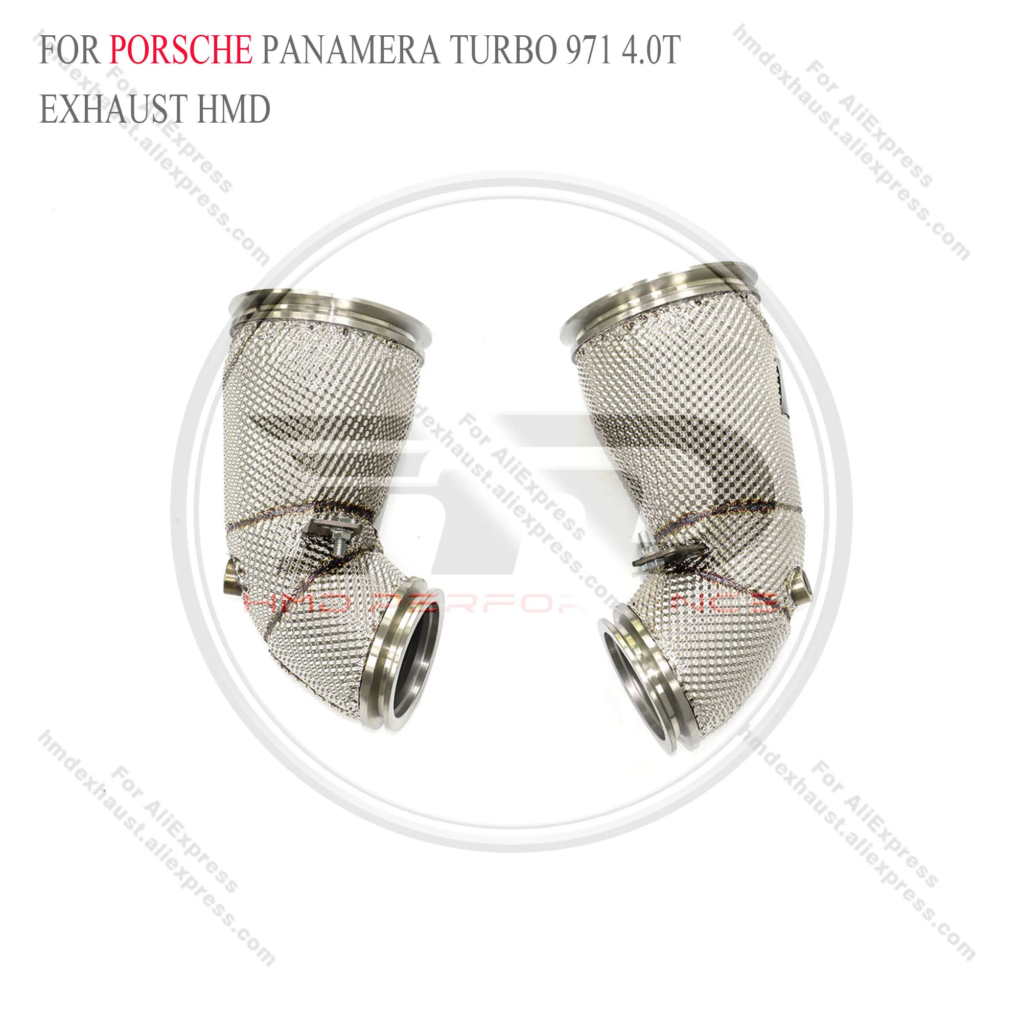 

Downpipe for Porsche Panamera Turbo 971 4.0T With Heat shield HMD Exhaust System Performance Quality certification