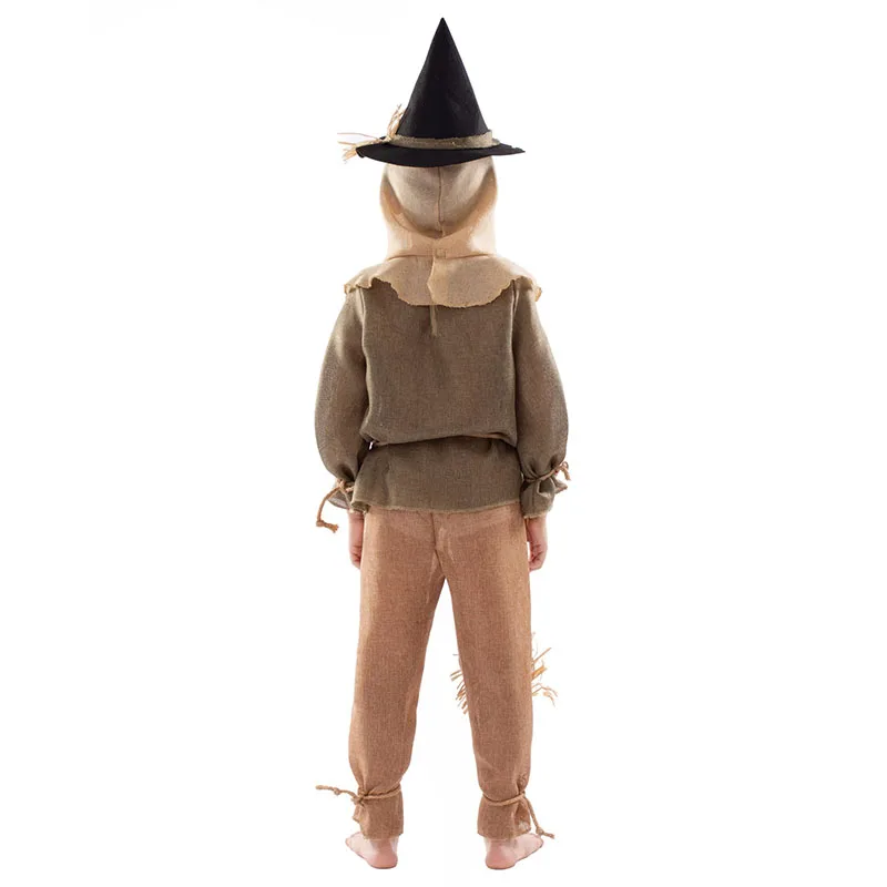 Toddler Niño Wizard Of Scarecrow Pumpkin Outfit Carnival Halloween Purim Fancy Dress Up Fairytale Book Week Enfant Costume