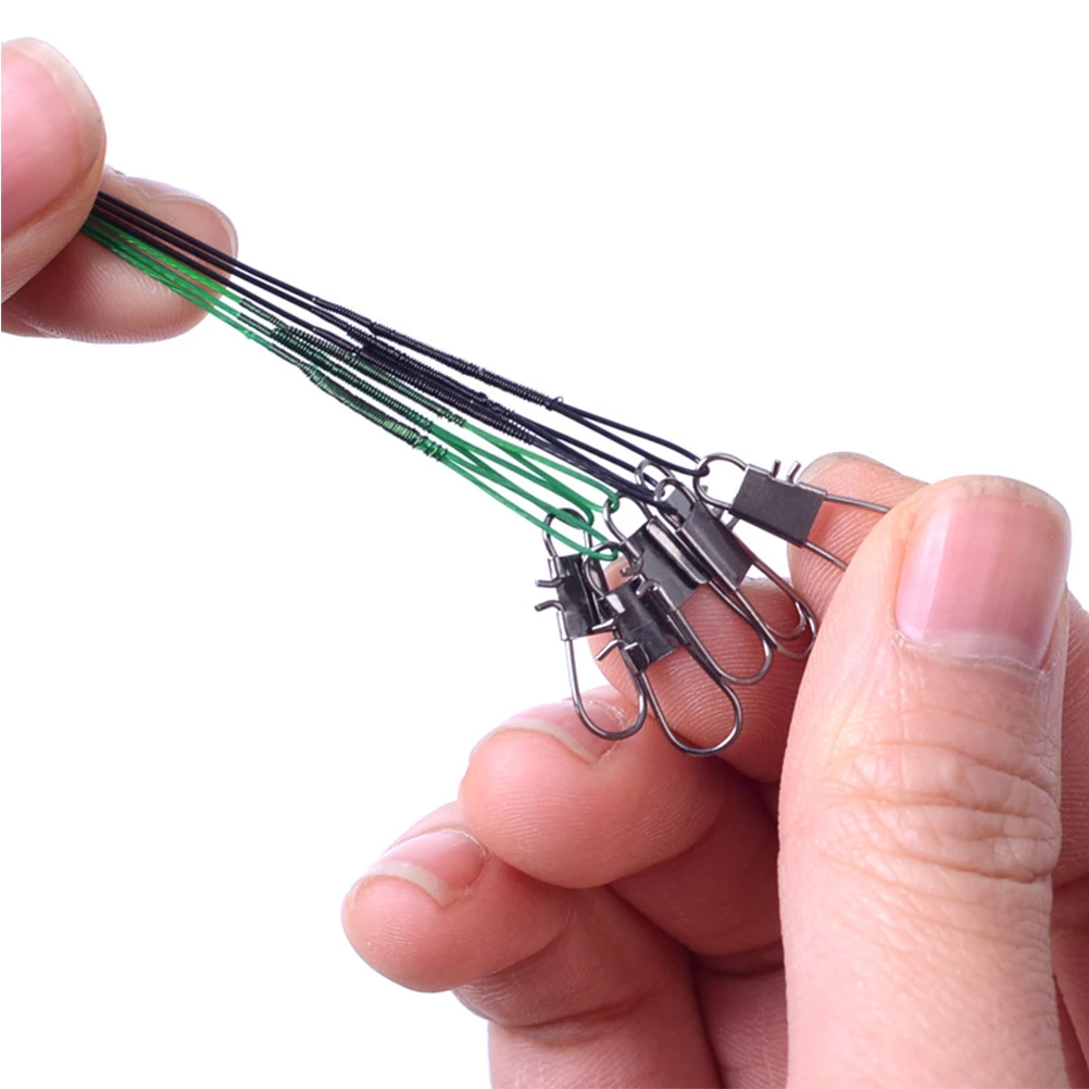 

50 Pcs Fishing Line Fluorocarbon Braid Heavy Duty Lanyard Steel Wire Resistant Lure Sub-line