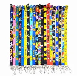 10Pcs Potdemiel Pikachu Mobile Phone Lanyard For ID Card Gym USB Badge Holder Car Key Cartoon Neck Wrist Band Anti-lost Strap