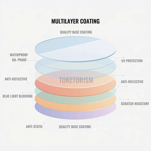 Imagen 2 del producto Lentes antirreflectantes de calidad de Toketorismo, lentes multifocales progresivas antiazules, miopía óptica y astigmatismo personalizados