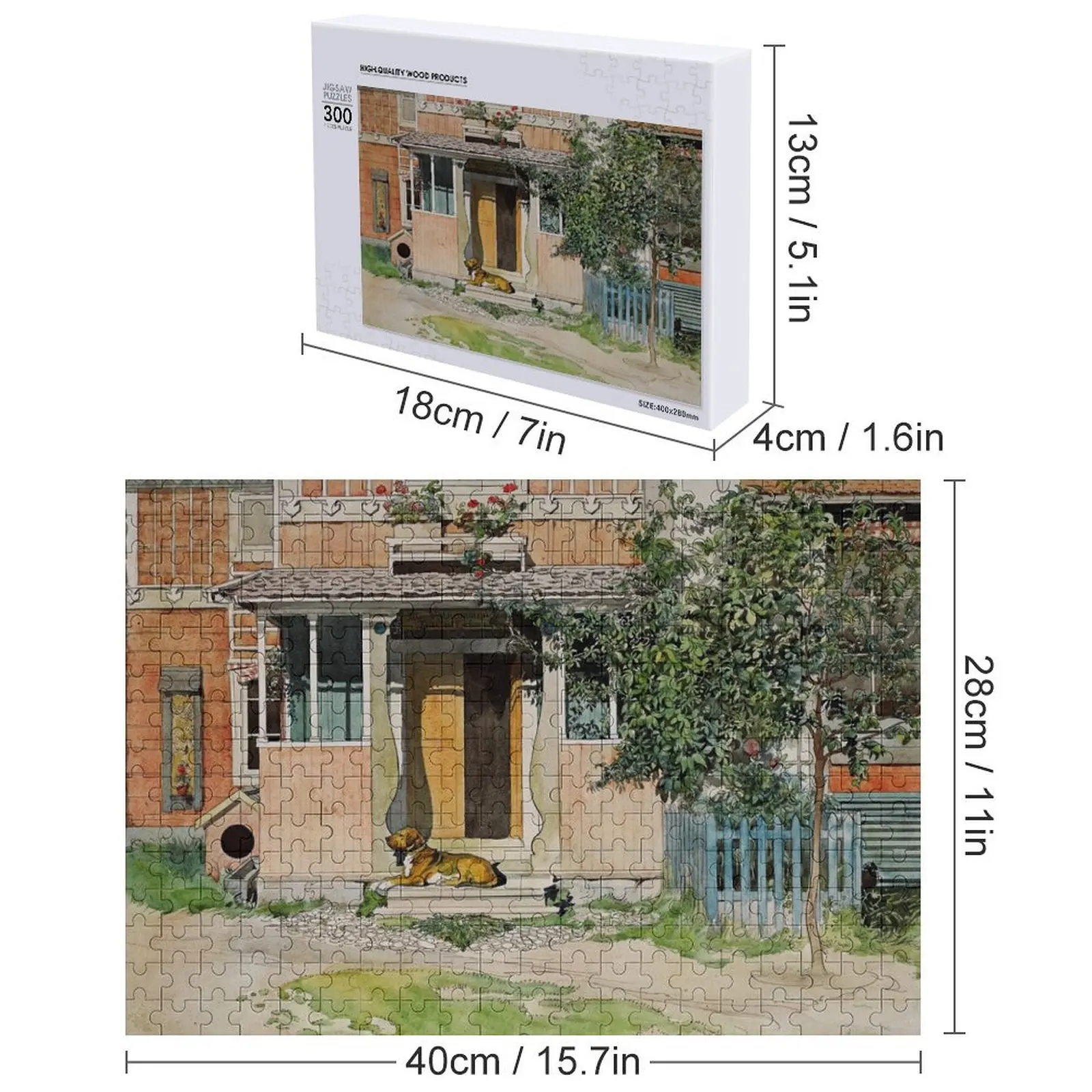 The Veranda - Carl Larsson Jigsaw Puzzle Regalo personalizzato per bambini Puzzle in legno personalizzato