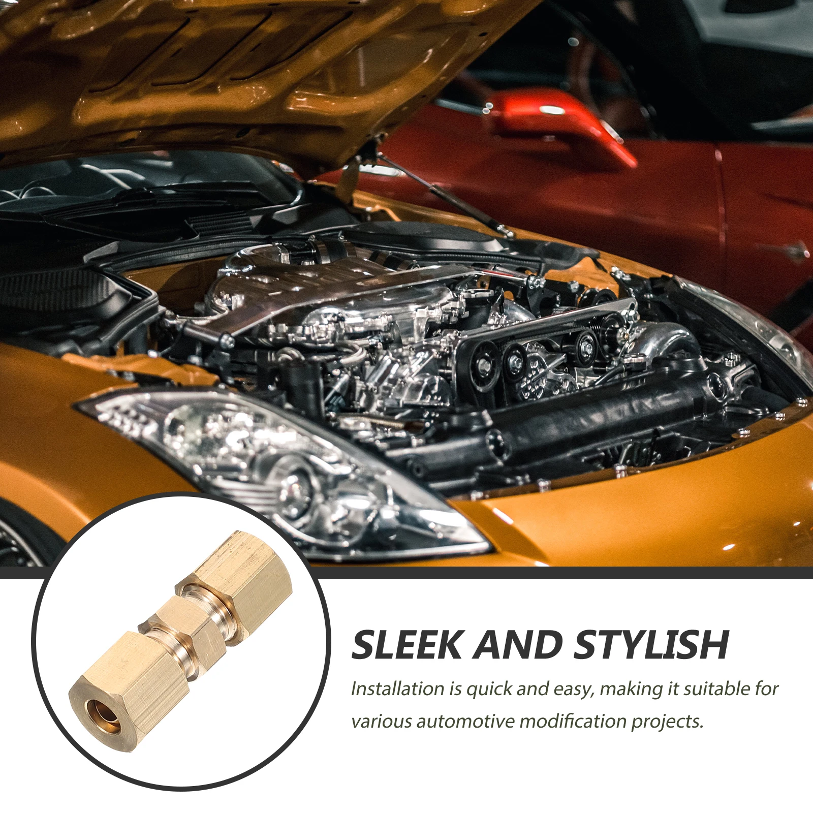 

Oil Hose Fitting Copper Connector Waterproof Home Use Car Fuel Line Adapter Pipe End Fittings Vehicle Hose Fitting Easy