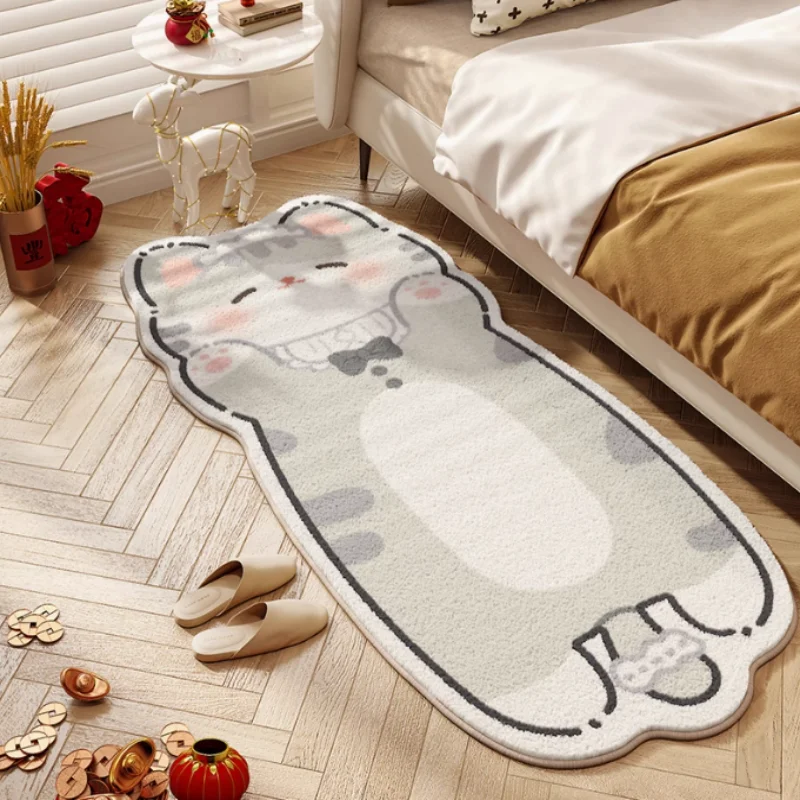 VIKAMA Alfombra para gatitos cómoda y segura, alfombra suave para el suelo felino con base antideslizante, alfombra para juegos para dormitorios de niños pequeños y hogares para amantes de las mascotas