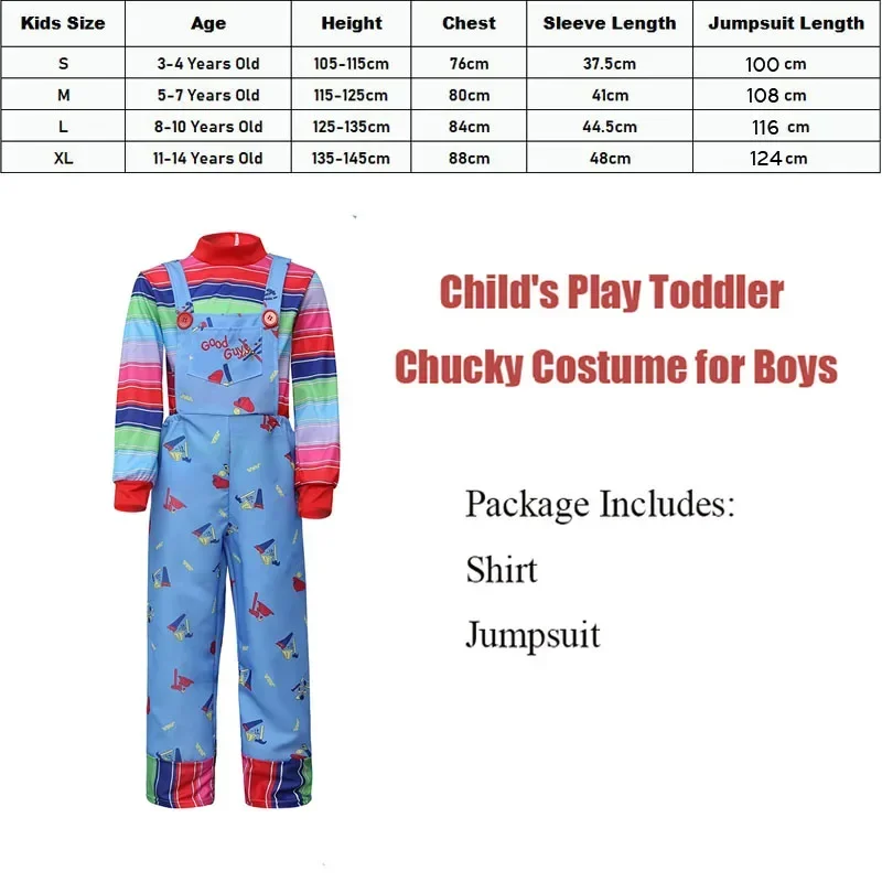 Halloween Child's Play Cosplay Bride of Chucky Costume for Kids Boy Girls Funny Horror Scary Birthday Party Christmas Costume