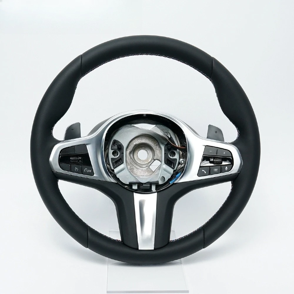 New black car steering wheel, sports leather steering wheel for G20 G30