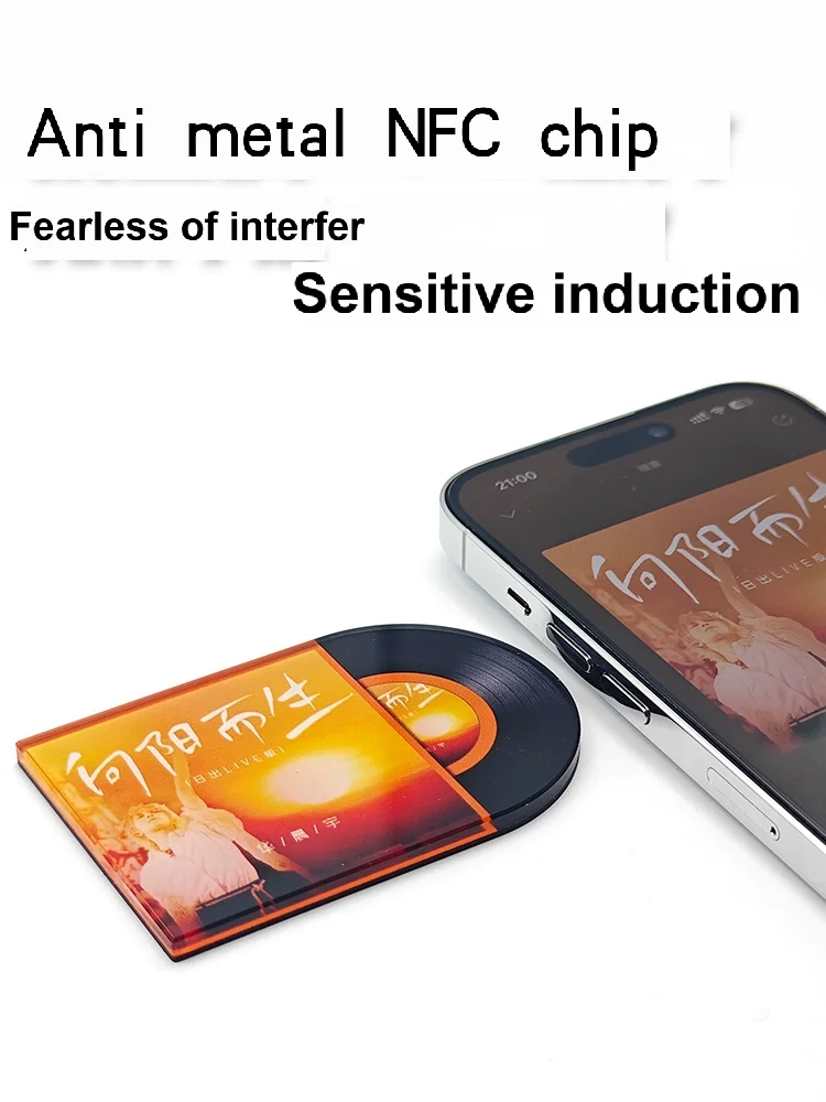 Customized personality Pop NFC vinyl music refrigerator magnet Play Song Necklace DIY Lover Pendant Gift