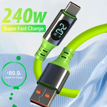 240W rychlonabíjecí kabel USB typu C pro iPhone, Samsung, Huawei, Xiaomi, USB-C, rychlonabíjecí kabel pro přenos dat 10 nejlepší prodej USB kabel typu C - №1