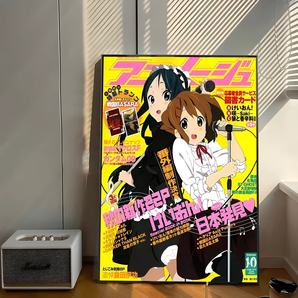 Japan Classic Anime Music K-On! Poster Anime Posters Sticky Waterproof Paper Sticker Coffee House Bar Kawaii Room Decor