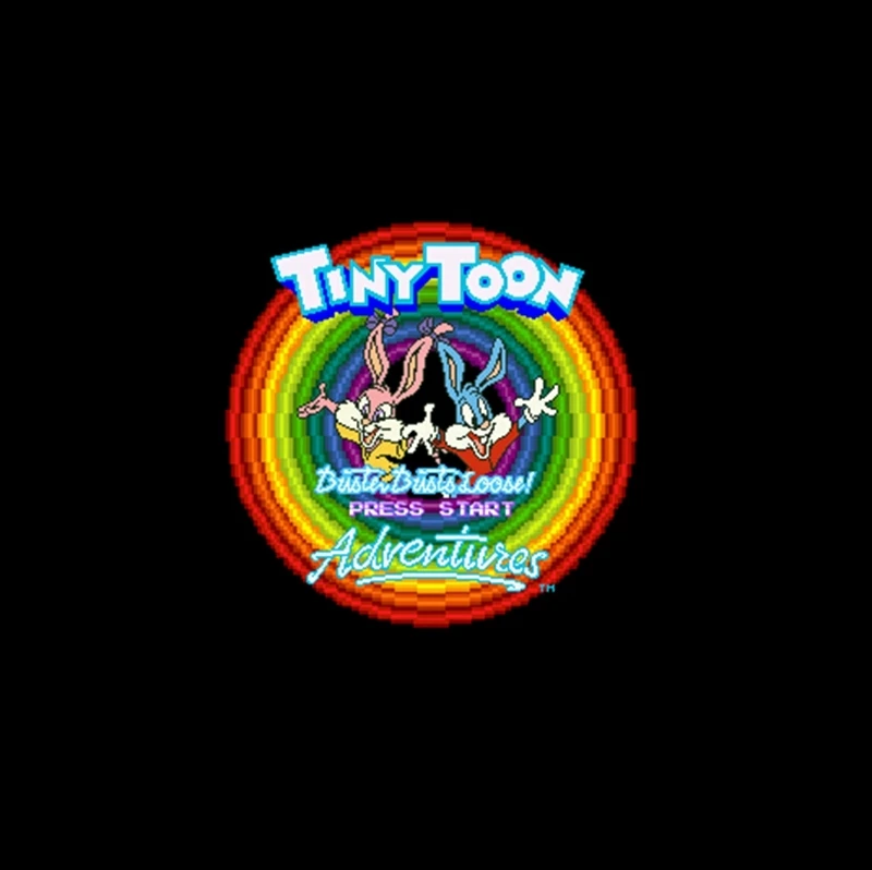 Tiny Toon Adventures - Buster Busts Loose! NTSC 16 Bit Big Gray Game Card For 46Pin USA Game Players