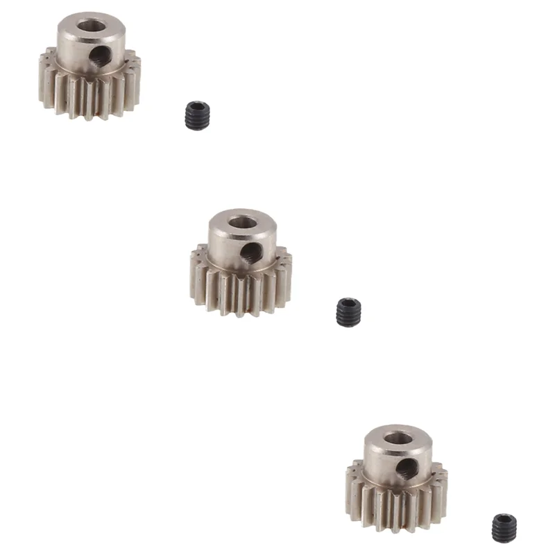 BEDW-3PCS 3.175 ミリメートルシャフト金属ピニオンモーターギア 32DP 48DP 64DP M0.6 M0.8 1/10 1/8 RC カー 3650 3660 交換用 18T