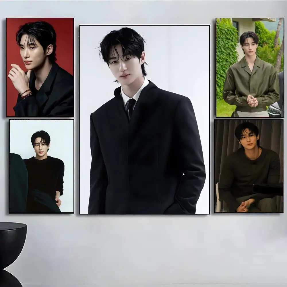 Korean Actor B-Byeon Woo-seok Poster High Quality Wall Art For Home Office Bedroom Living Room Hallway Bar Perfect Gift Idea