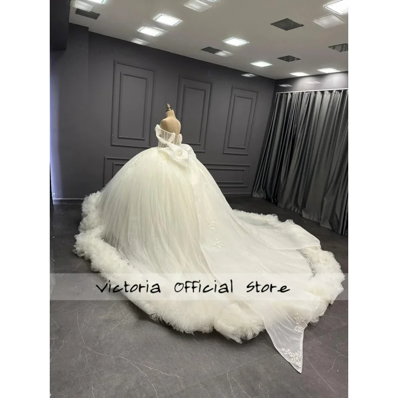 

Glamorous Sweetheart Quinceanera Dress for Girl Off the Shoulder Ruched Court Train Robe Quinceanera Rouge Customized