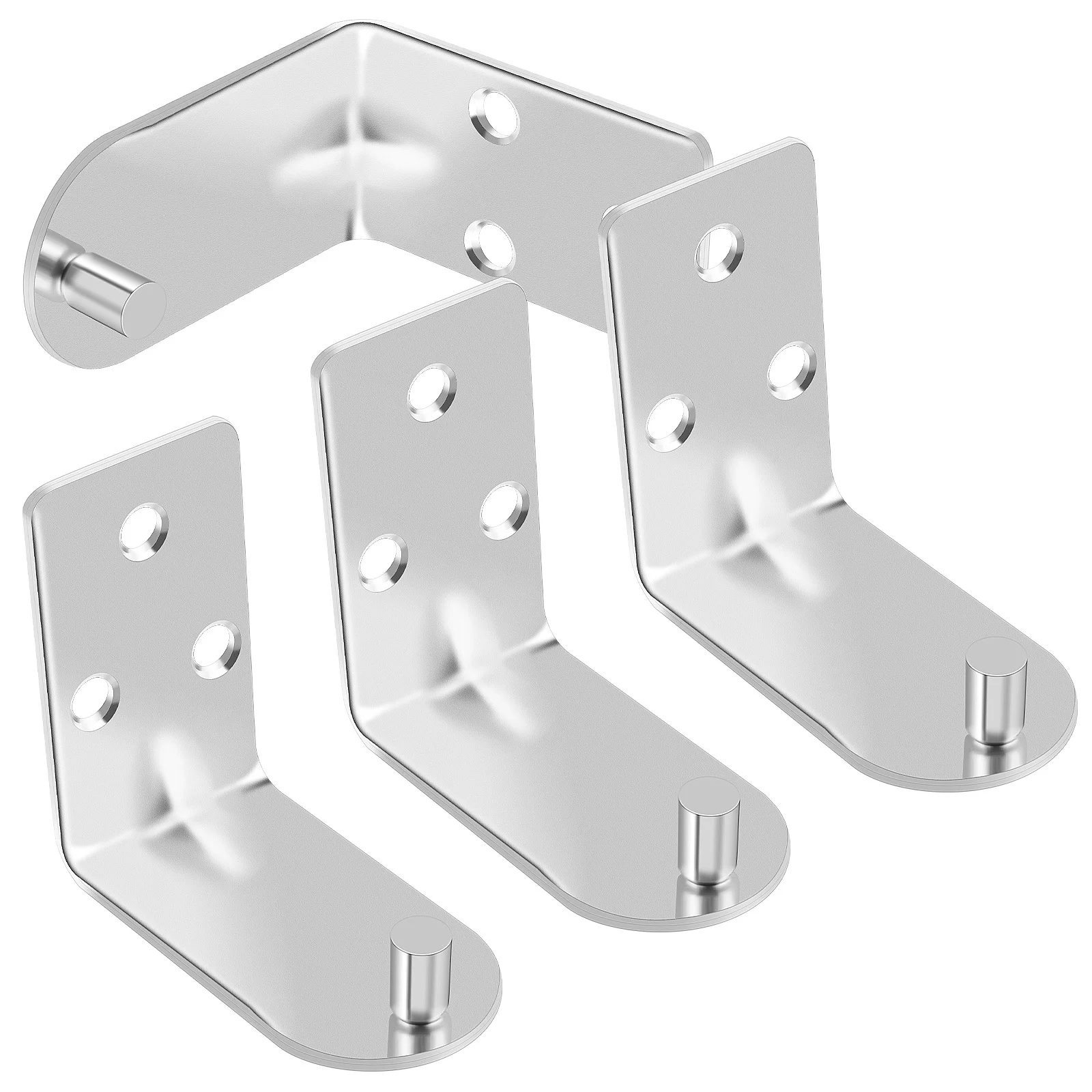 4pcs Fire Hook Mount Wall Mounted Bracket For Iron Holder Extinguisher Rack Heavy Duty Storage Rack Wall Hanger