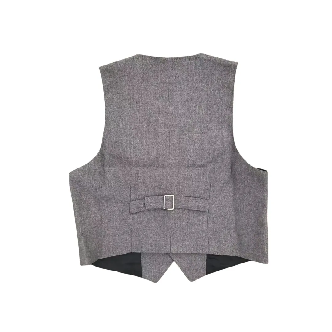 Boy Blazer Vest Gray Black Boy Stage Costumes Size 100-170T Handsome Boy Blazers Quality Vest Children Formal Wear