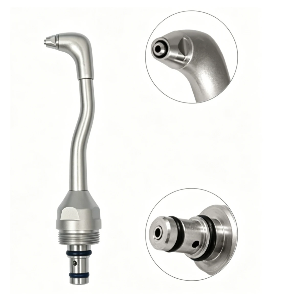 Dental Air Polisher Handpiece Set fit for NSK Prophy-Mate Neo, 90° & 120° Replacement Nozzles, Intraoral Air Flow Polish