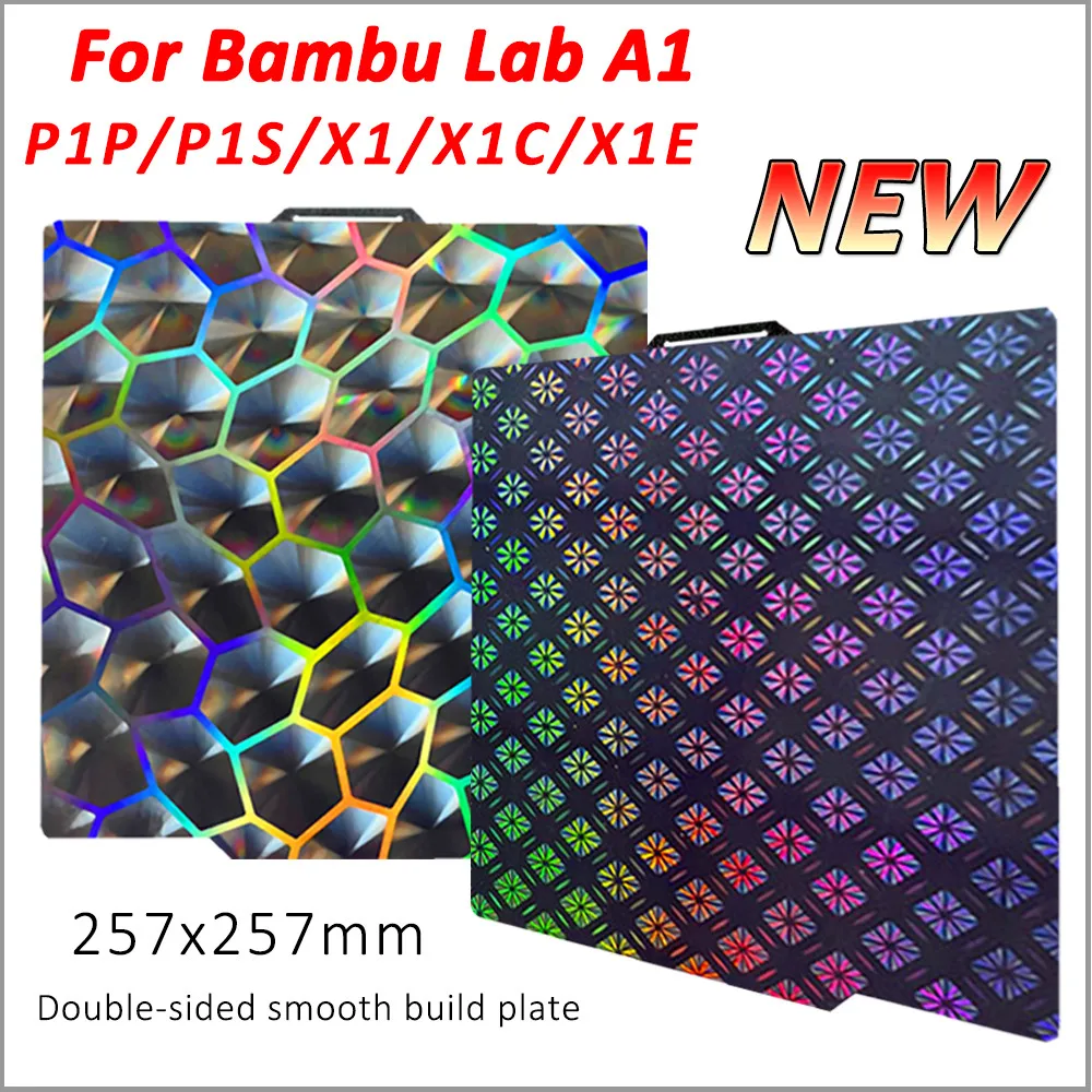 PEI Sheet For Bambulab Build Plate P1P P1S X1C X1 A1 257x257 Double-sided Printing Heated Bed for Bambu Lab Bamboo A1 X1-Carbon