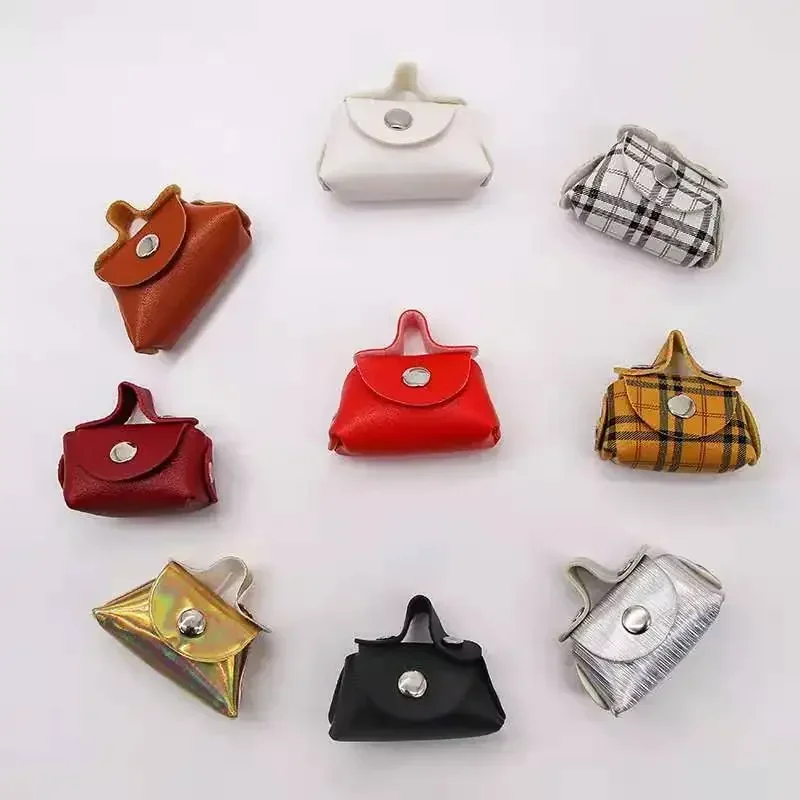 1/6 BJD Dolls Accessories For Barbie Dollhouse Bag For Blythe Doll Handbag Female Leather Shopping Purse Kids Toy for Girl Gift