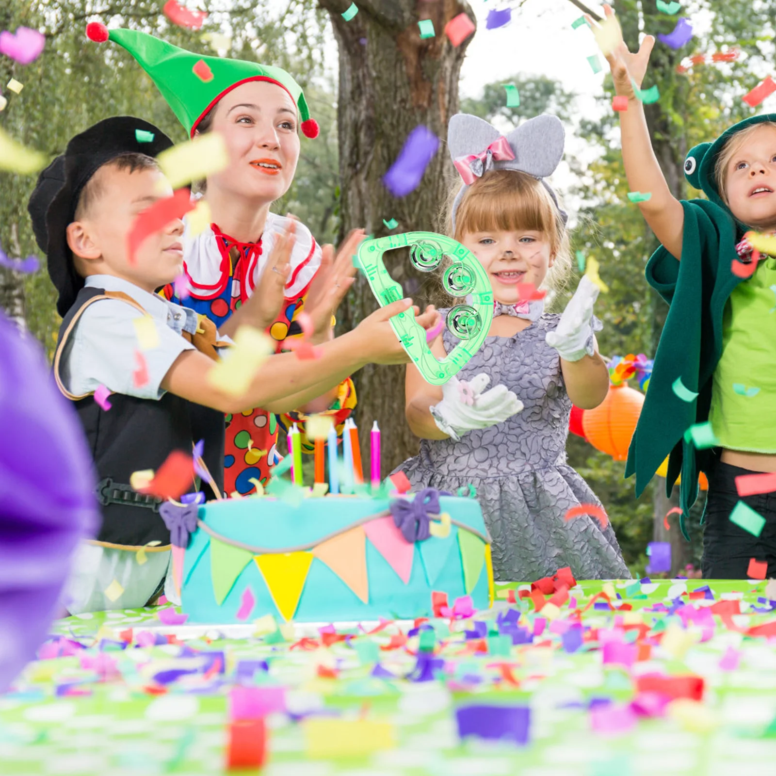 8 個発光ハンドベルプレミアム素材軽量ポータブル LED タンバリンパーティーフェスティバル子供用シェイクパーティー用品
