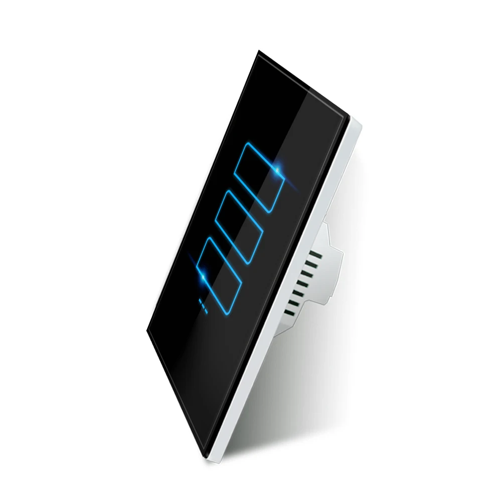 Zigbeeスマートホームタッチスクリーンライトスイッチオーストラリア規格2ギャング1ウェイLEDスイッチWifiスマートフォンアプリリモート