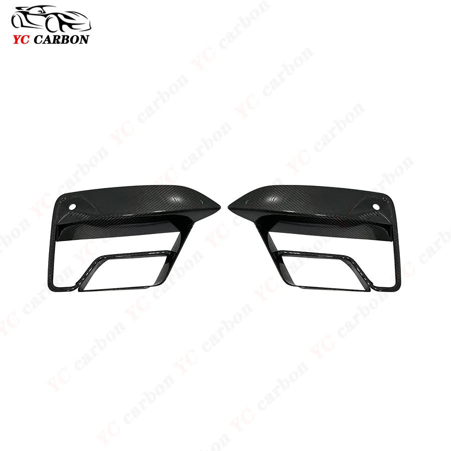 For BMW F90 M5  2021+ Dry Carbon Fiber Sport Front Bumper Air Vent Trim Splitter Cover Fog Ligth Intake Lamp Bezel Frame