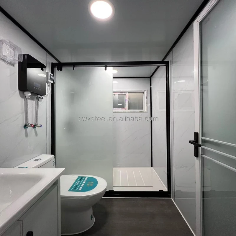 Prefabricated 20Ft 40Ft Expandable Contemporary Villa Container House 2 3 4 5 Bedroom Mobile Tiny Home Office Kitchen