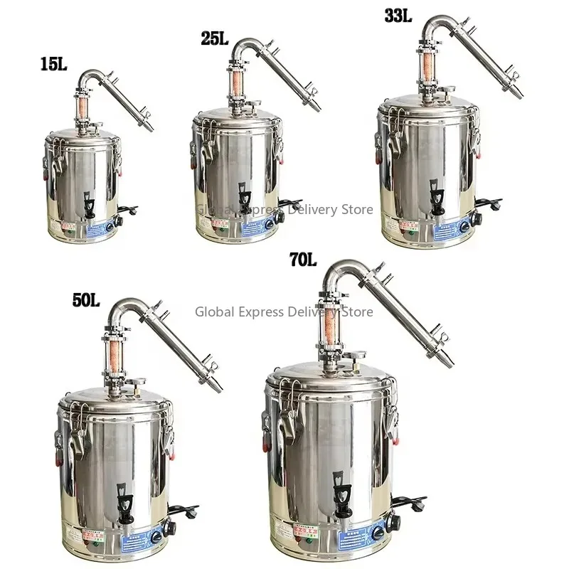 50L Electric stainless steel distiller with crystal tower Rose Hydrosol extractor built in copper mesh view 5