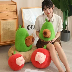 Plush toy Avocado capybara Apple pig cute simulation capybara cute pig plush toy soft cartoon capybara plush doll surprise gift