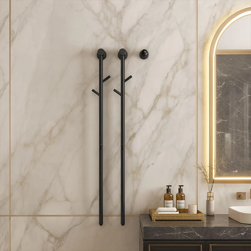Minimalistic Heater Electric Stainless Steel Heated Towel Rack Electric Towel Warmer Vertical Heated Towel Rail