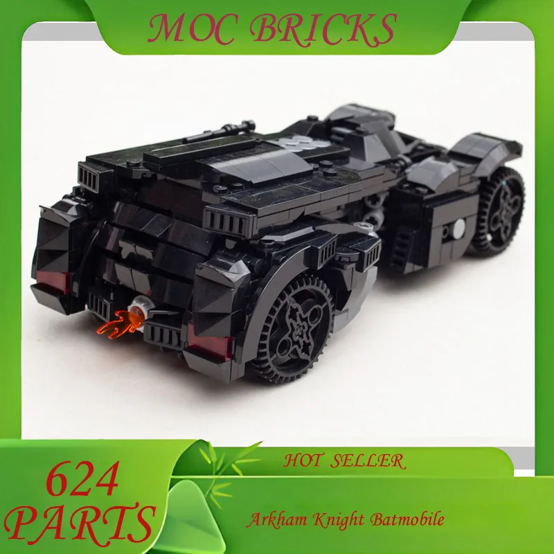ชุดประกอบรถแบทโมบิล อาร์คแฮมไนท์ รุ่นเทคนิค 624 ชิ้น แบบ UCS MOC ของเล่น DIY สำหรับเด็ก ของขวัญวันเกิดและวันหยุด