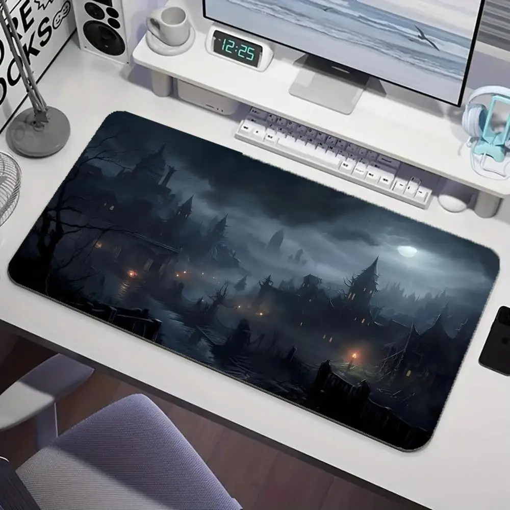 

Dark Castle Magic Party Game Mat Durable Rubber for MTG and TCG Games 35X60cm Mouse Pad Offices Desk Mats Party Friendly Design