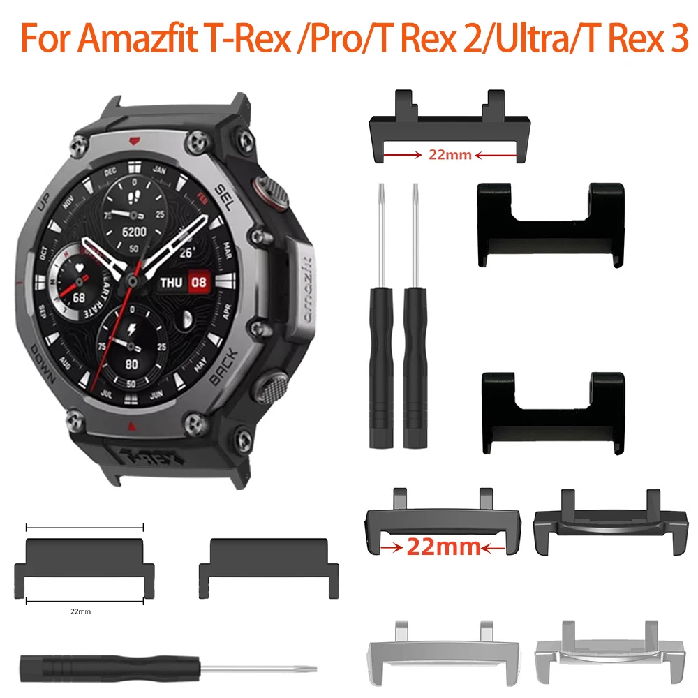 1 Set For Amazfit T-Rex /T-Rex Pro/T Rex 2 Watch Band Connector Screw Tool Rod Metal Adapter Pin Screwdrivers Accessories