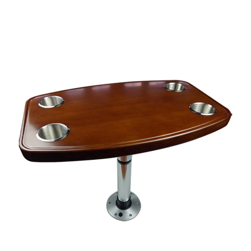 

High Quality Oak Adjustable Motorhome Dining Table For RV Trailer And Caravan Interior Accessory Solution