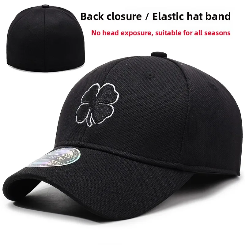 Lucky Four Leaf Clover Embroidered Baseball Cap Unisex Breathable Sun Protection Foldable Versatile Casual Style Polyester Fi...