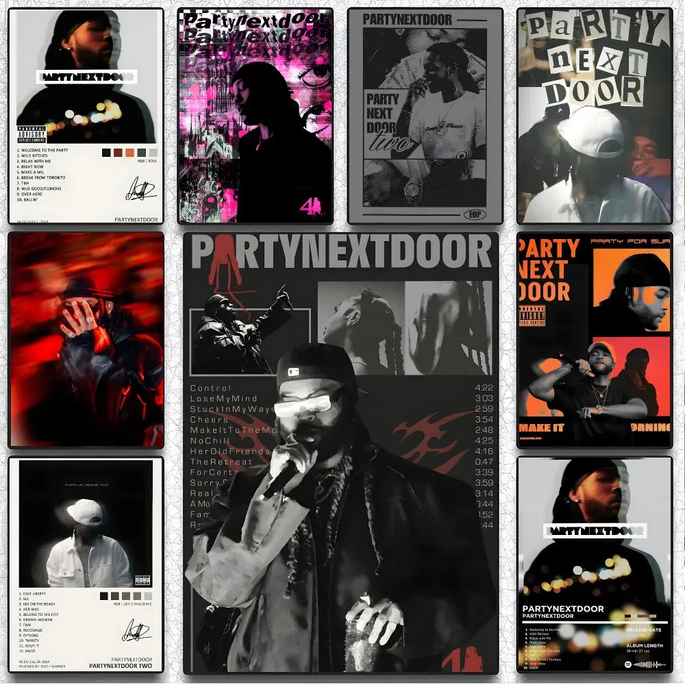 Singer Rnb P-PARTYNEXTDOOR Poster Art Wall Decor, Indoor Outdoor for Collectors