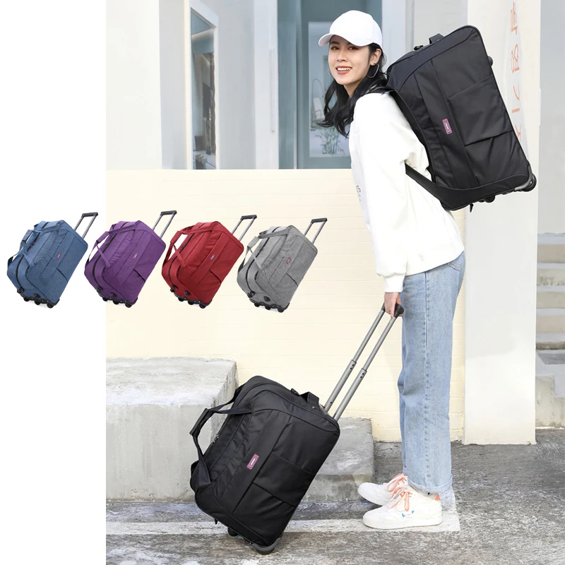 travel-oxford-cloth-luggage-bag-unisex-large-capacity-waterproof-handheld-bag-boarding-bag-for-20-24-inch-suitcase