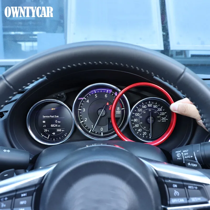 

Для Mazda MX-5 2016-2025 из алюминиевого сплава, передняя приборная панель автомобиля, декоративная рамка, циферблат, кольцо, край, Стайлинг, отделка, автоаксессуары