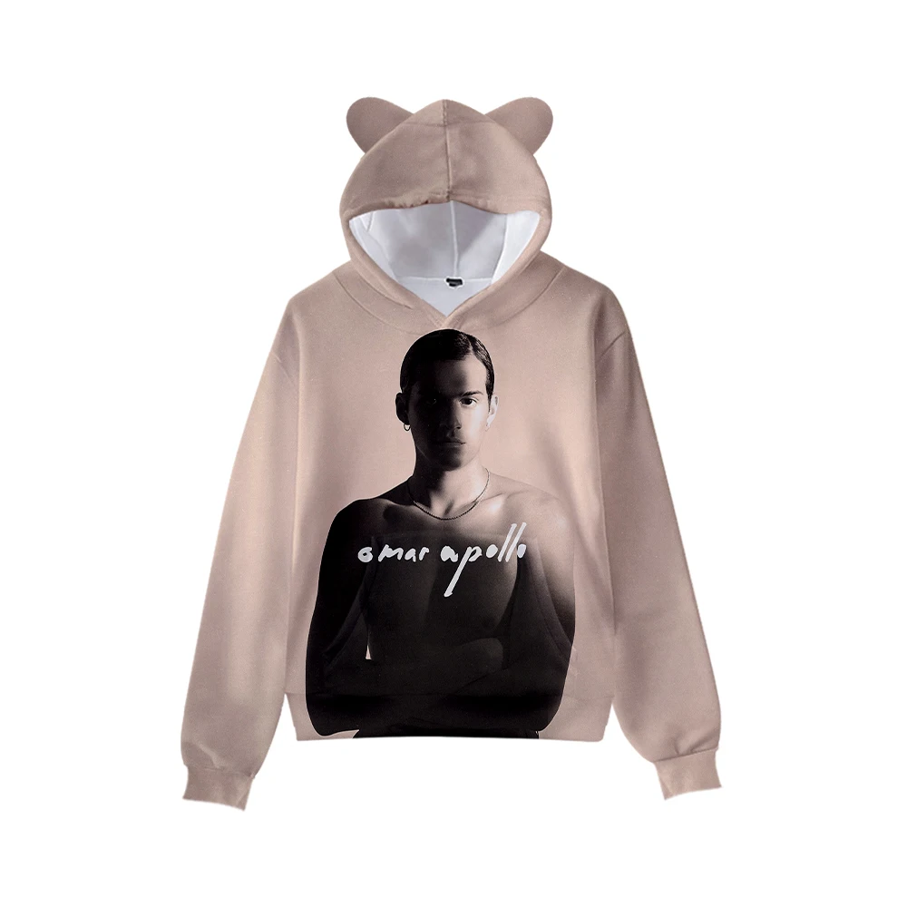 

Omar Apollo Cat Ear Hoodie Women Men Long Sleeve Sweatshirt Casual Cute Pullover Clothes