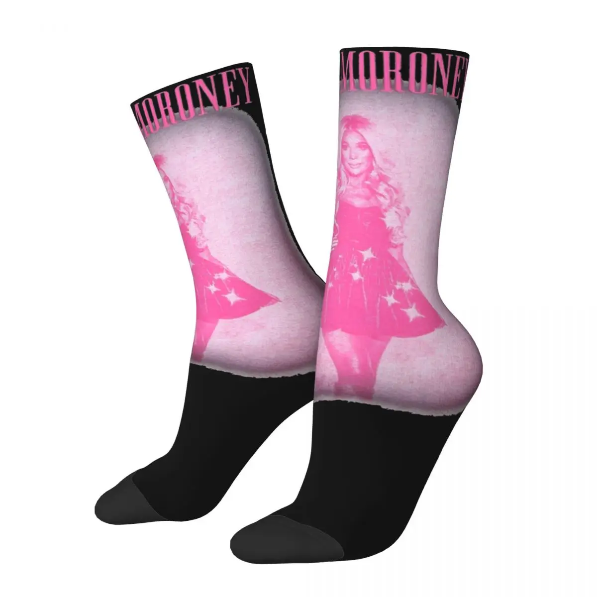 Harajuku Megan Moroney Country Music Singer Design Theme Print Socks All Season Lucky Album Cute Middle Tube Socks Breathable