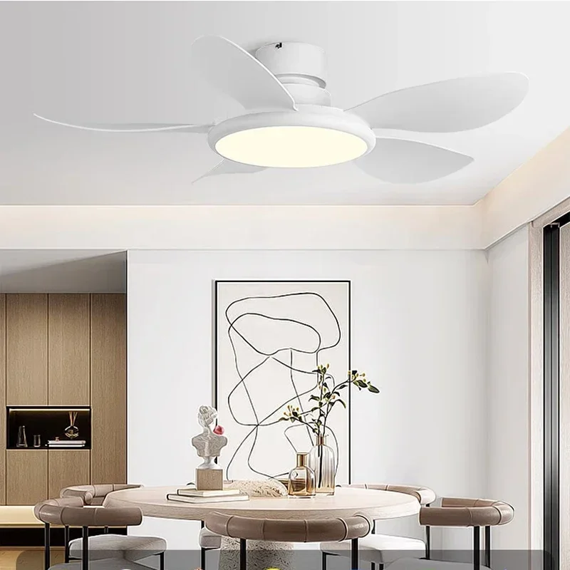 Imagem -05 - Lâmina de Vento de Madeira Led Pendant Light Modern Living Room Ventilador de Teto Controle Remoto Nordic Household Light 85265v